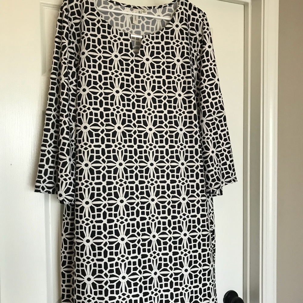 Spandex Black and White Dress